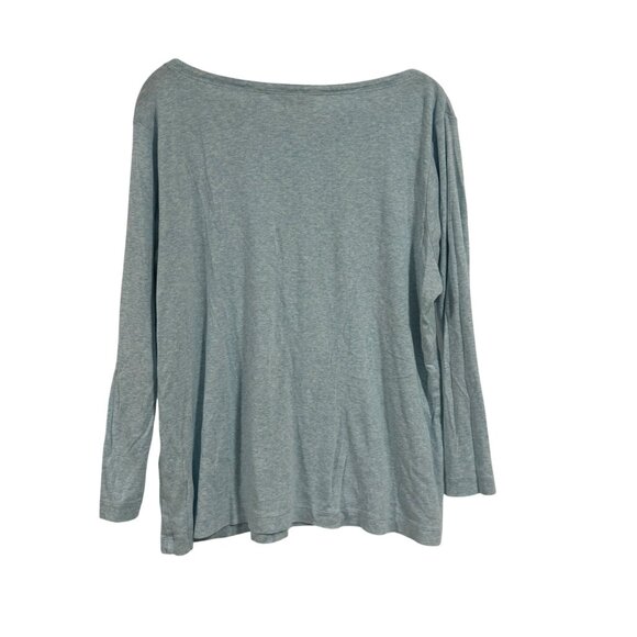 Vineyard Vines Simple Boatneck LS T-Shirt Heather Blue Size‎ XXL - Picture 4 of 5